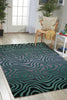 Nourison Contour CON24 Smoke Teal Area Rug Room Image Feature