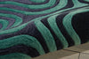 Nourison Contour CON24 Smoke Teal Area Rug Detail Image