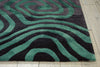 Nourison Contour CON24 Smoke Teal Area Rug Detail Image