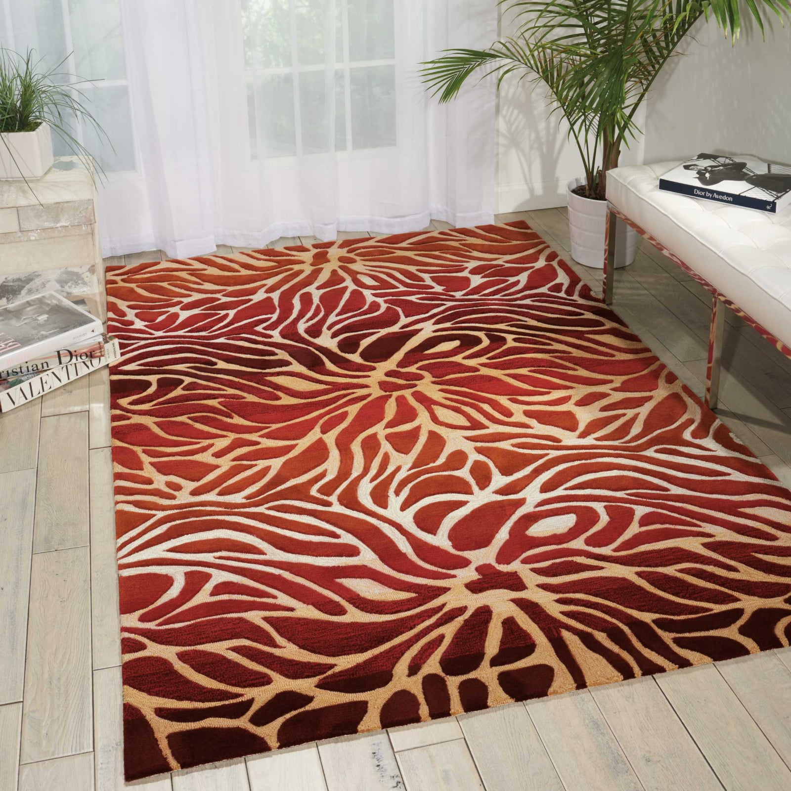 Nourison Contour CON25 Flame Area Rug – Incredible Rugs and Decor