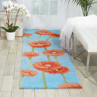 Nourison Contour CON79 Blue Area Rug Room Image Feature