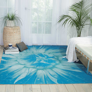 Nourison Coastal CSTL2 Blue Area Rug Room Image Feature