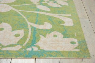 Nourison Coastal CSTL3 Green Area Rug Detail Image