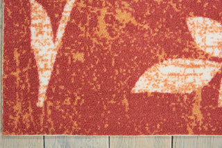 Nourison Coastal CSTL3 Red Area Rug Corner Image