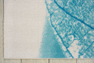 Nourison Coastal CSTL4 Aqua Area Rug Corner Image