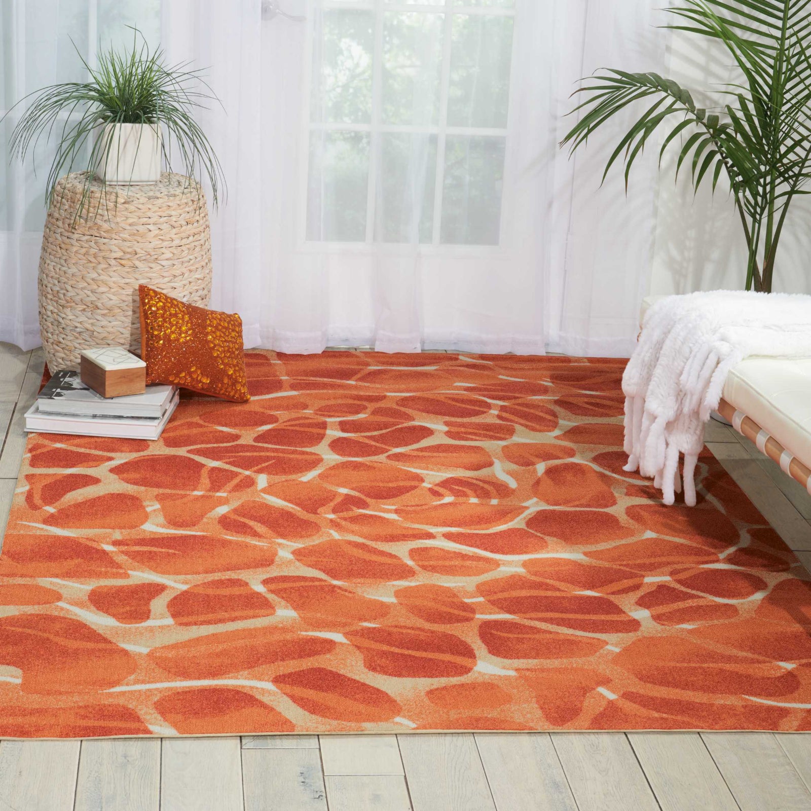 Nourison Coastal CSTL5 Orange Area Rug – Incredible Rugs and Decor