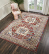 Nourison Covina COV01 Brick Area Rug Room Image Feature