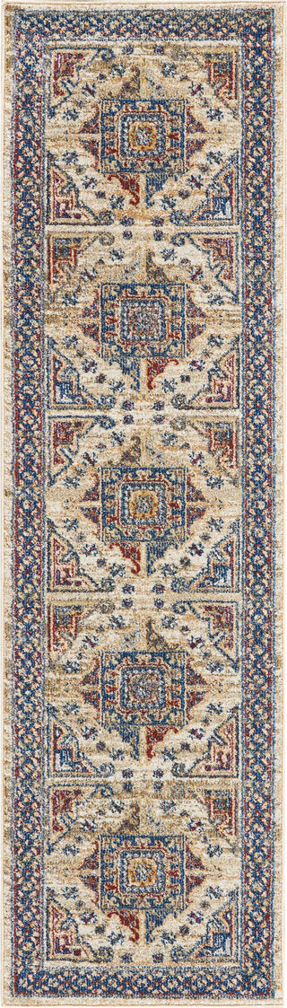 Nourison Covina COV01 Ivory Blue Area Rug