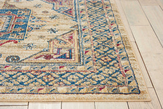 Nourison Covina COV01 Ivory Blue Area Rug Detail Image