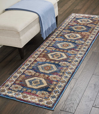 Nourison Covina COV03 Blue Area Rug Room Image