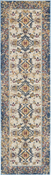 Nourison Covina COV04 Ivory Blue Area Rug 2'2'' X 7'6'' Runner