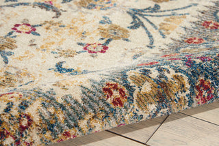 Nourison Covina COV04 Ivory Blue Area Rug Detail Image