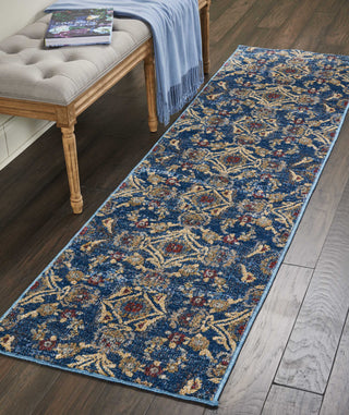 Nourison Covina COV05 Denim Area Rug Room Image