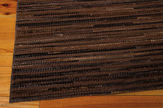 Nourison Capelle CPEL1 Espresso Area Rug Corner Image