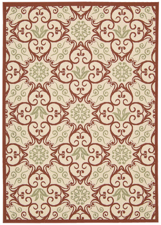 Nourison Caribbean CRB02 Ivory Rust Area Rug main image