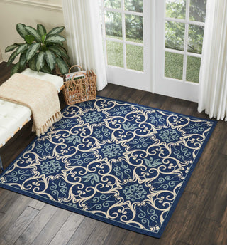 Nourison Caribbean CRB02 Navy Area Rug Room Scene 3