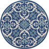 Nourison Caribbean CRB02 Navy Area Rug Round