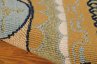 Nourison Caribbean CRB03 Yellow Area Rug Corner Image