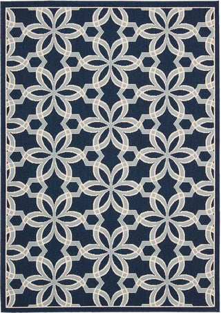 Nourison Caribbean CRB05 Navy Area Rug Corner Image