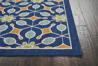 Nourison Caribbean CRB07 Navy Area Rug Corner 