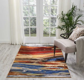 Nourison Chroma CRM04 Lava Flow Area Rug Room Image