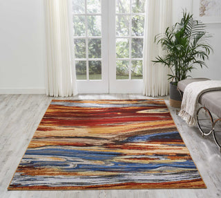 Nourison Chroma CRM04 Lava Flow Area Rug Room Image Feature