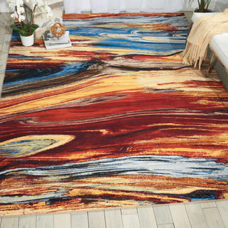 Nourison Chroma CRM04 Lava Flow Area Rug Room Image Feature