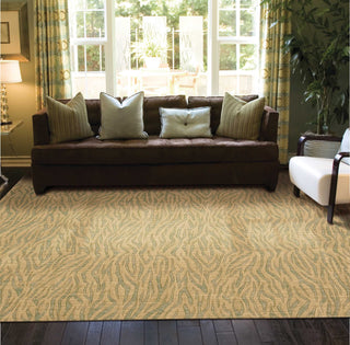 Nourison Cosmopolitan CS29 Beige Green Area Rug Room Image Feature