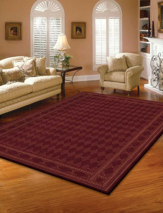 Nourison Cosmopolitan CS94 Burgundy Area Rug Room Image Feature