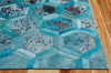 Nourison City Chic MA100 Turquoise Area Rug by Michael Amini 6' X 8'