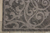 Nourison Damask DAS01 Grey Area Rug Corner Image