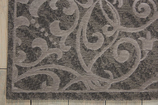 Nourison Damask DAS01 Grey Area Rug Corner Image