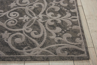 Nourison Damask DAS01 Grey Area Rug 5' X 7'