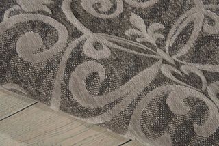 Nourison Damask DAS01 Grey Area Rug Detail Image