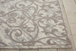 Nourison Damask DAS01 Ivory/Grey Area Rug Detail Image