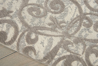 Nourison Damask DAS01 Ivory/Grey Area Rug Detail Image