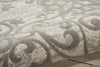 Nourison Damask DAS01 Ivory/Grey Area Rug Detail Image