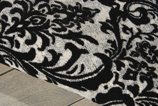 Nourison Damask DAS02 Black/White Area Rug Detail Image