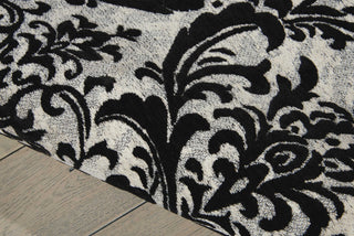 Nourison Damask DAS02 Black/White Area Rug Detail Image