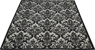 Nourison Damask DAS02 Black/White Area Rug Main Image