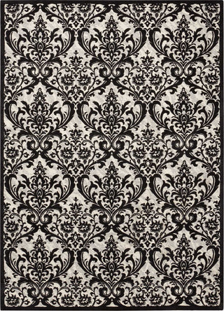 Nourison Damask DAS02 Black/White Area Rug Main Image