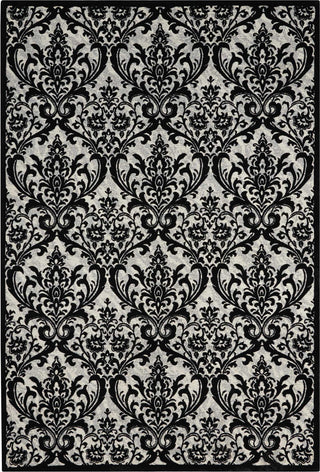 Nourison Damask DAS02 Black/White Area Rug 