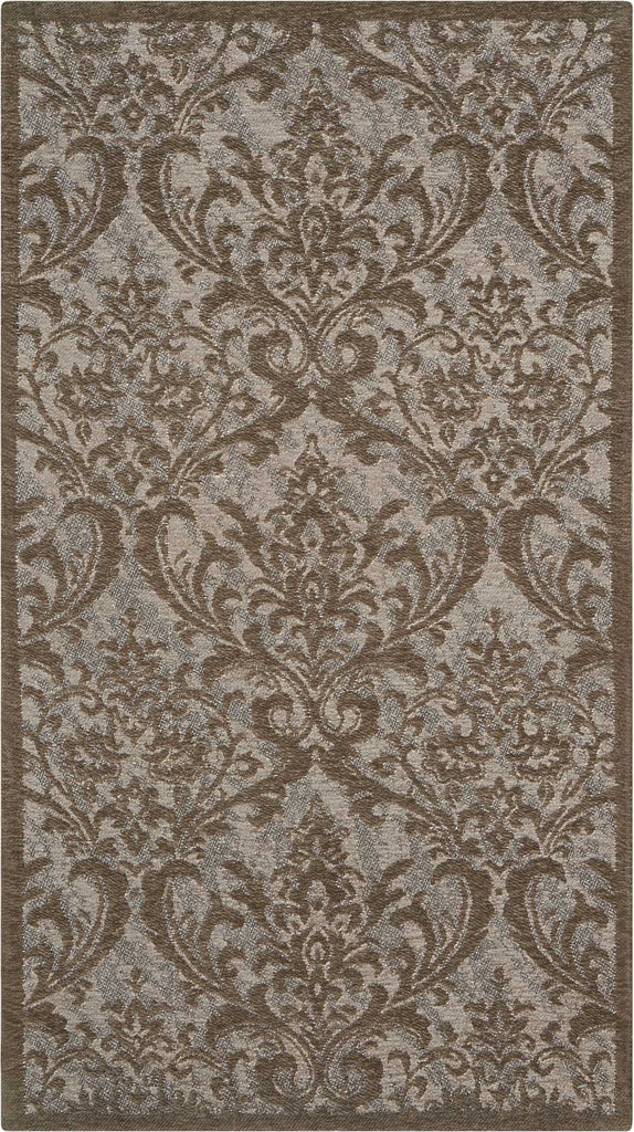 Nourison Damask DAS02 Grey Area Rug