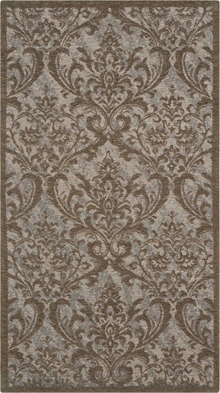 Nourison Damask DAS02 Grey Area Rug