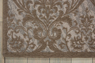 Nourison Damask DAS02 Grey Area Rug Corner Image