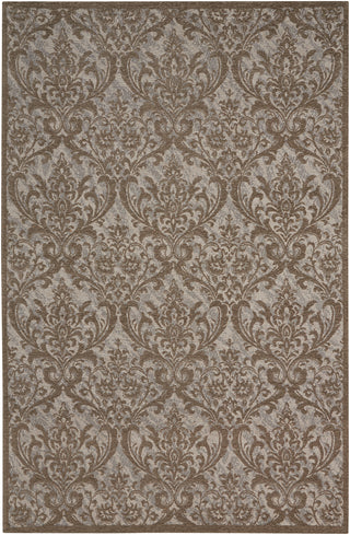 Nourison Damask DAS02 Grey Area Rug 5' X 7'