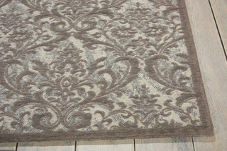 Nourison Damask DAS02 Ivory/Grey Area Rug Detail Image