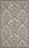 Nourison Damask DAS02 Ivory/Grey Area Rug