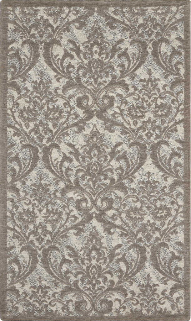 Nourison Damask DAS02 Ivory/Grey Area Rug