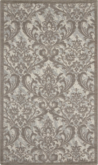 Nourison Damask DAS02 Ivory/Grey Area Rug